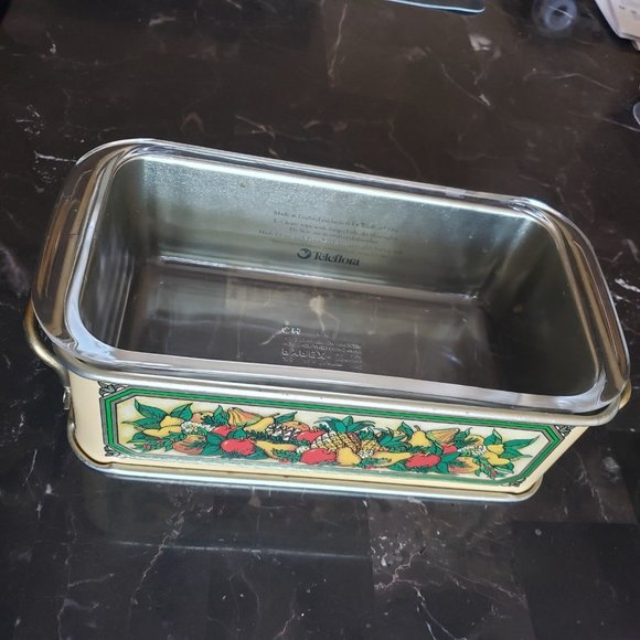 Pyrex telafori set loaf Casserole #218 dish & metal  carry w handles - Picture 11 of 11